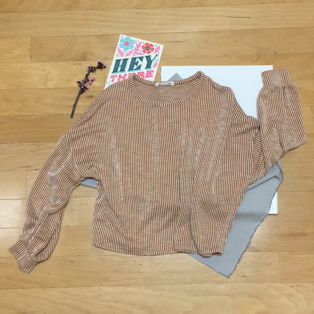 Caution to the wind striped long sleeve